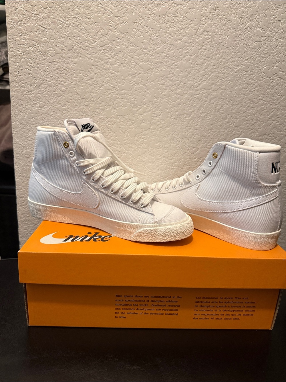 Nike White High-Top Blazer Mid 77 Canvas